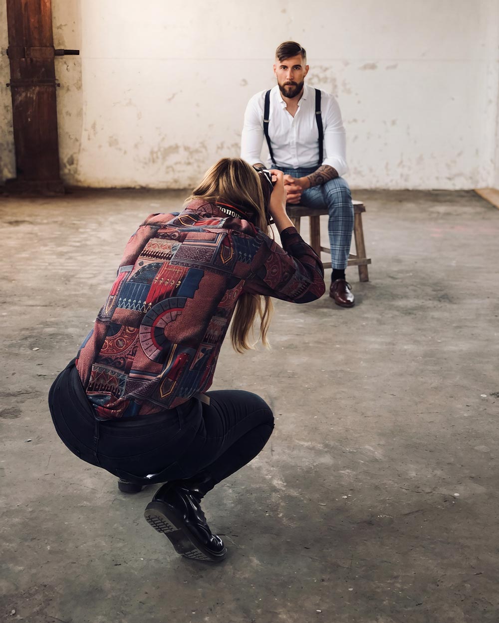 Jessica van der Mark fotografeert een mannelijk model