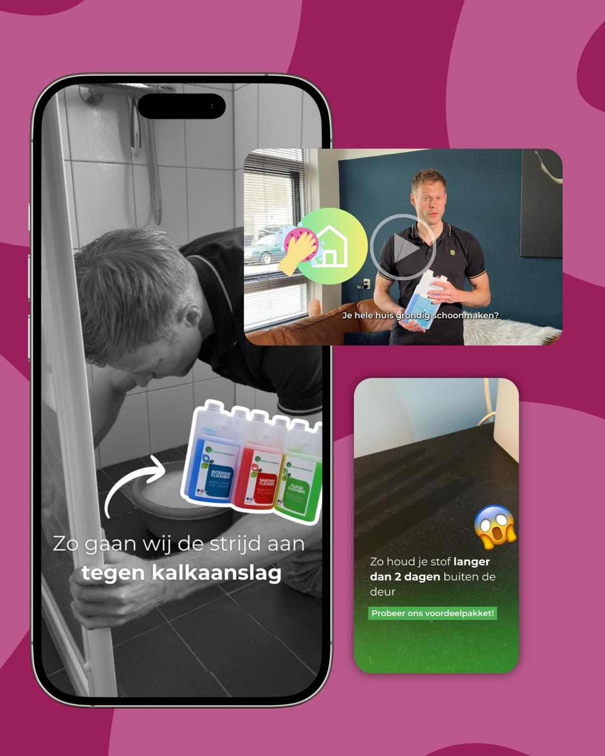 Omslagfoto met reels voor Probiotischreinigen.nl